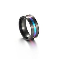 1pc Ring Midi Rings For Men's Silver Gold Black Street Gift Alloy Vintage Style Vertical  Gold bar Joy Lightinthebox - thumbnail