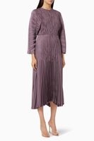 Pleated Dress with Dolman Sleeves - thumbnail