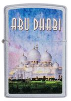 Zippo CI412381 205 Abu Dhabi Grand Mosque Design Satin Chrome Windproof Lighter - 130004393