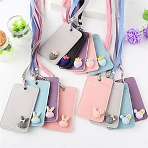 Korean Cartoon Card Set Student Public Belt Lanyard Handover Access Control Card Set Work Permit Two Card Card Packag Lightinthebox