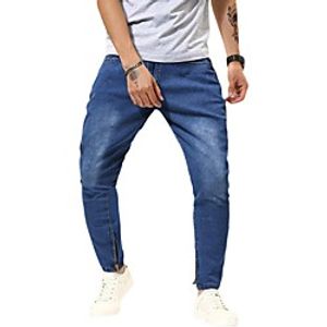 Men's Fashion Jeans Pants Lines  Waves Blue Lightinthebox