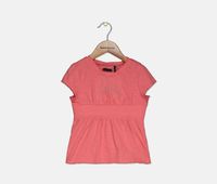 Little Girls Cap Sleeve Top  Pink - thumbnail