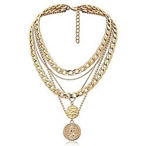 mjartoria layered necklaces for women retro coin pendant gold chain necklaces dainty chunky link chain choker necklaces for girls jewelry birthday gifts Lightinthebox