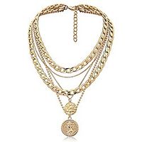 mjartoria layered necklaces for women retro coin pendant gold chain necklaces dainty chunky link chain choker necklaces for girls jewelry birthday gifts Lightinthebox - thumbnail