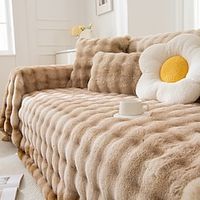 Luxury Double Sided Faux Fur Throw Blanket Sofa Slipcover Couch Cover,Soft Fuzzy Fluffy Cozy Plush Furry Comfy Warm Sherpa Blanket for Couch Bed Chair Sofa Bedroom Women Teen Girls Gift miniinthebox - thumbnail