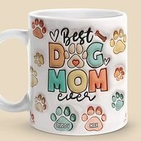 Pawfect House Best Dog Mom Dad Ever, Personalized 2D Dog Cat Christmas Mug, Christmas Ceramic Coffee Cup Gifts For Dog Mom, Cat Mom, Dog Mug Gifts For Dog Lovers, Cat Coffee Mugs, Cat Lovers Gifts Lightinthebox - thumbnail