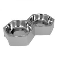 Pawsitiv Hexagon Dinner Set Bowls Medium - Grey