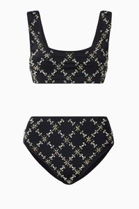 Mary Francis Bikini Set in Sustainable Lycra & Swarovski Crystals