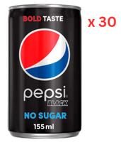 Pepsi Black Zero Sugar Can - 30 x 155 ml