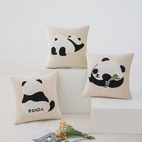 Panda Pattern Embroidered Throw Pillow Covers for Bedroom Livingroom Sofa Couch Chair Lightinthebox