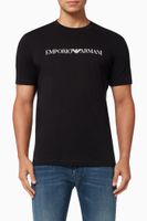 EA Macro Logo T-shirt in Cotton Jersey - thumbnail