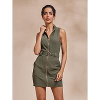 Women's Golf Dress Army Green Sleeveless Dress Ladies Golf Attire Clothes Outfits Wear Apparel - thumbnail