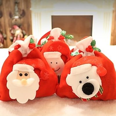 Christmas decorations gift bags elderly plush tote bags children's safety fruit bags gifts apple tote bags Lightinthebox