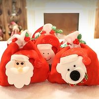 Christmas decorations gift bags elderly plush tote bags children's safety fruit bags gifts apple tote bags Lightinthebox - thumbnail