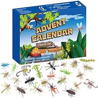 Advent Calendar 2023, Christmas Countdown Advent Calendar 24 Pieces Insect Toys, Christmas Decorations Xmas Party Favour Christmas Calendar Gifts for Boys Girls Toddlers miniinthebox - thumbnail