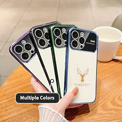 Phone Case For iPhone 15 Pro Max Plus iPhone 14 13 12 11 Pro Max Plus Back Cover Translucent Shockproof TPU Plating miniinthebox