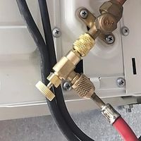 Air Conditioning Fluoride Safety Valve, Liquid Safety Valve R410A R22 Air Conditioning Refrigerant 1/4 Safety Adapter Air Conditioning Repair And Fluoride miniinthebox - thumbnail
