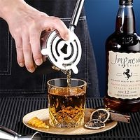 Bar Strainer Sprung Cocktail Strainer Stainless Steel Deluxe Strainer Bar Tools Lightinthebox - thumbnail