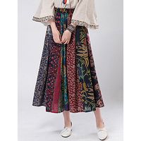 Vintage Stitching Printed Skirts