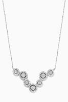 Round Mystery Set Cluster Diamond Pendant in 14kt White Gold - thumbnail