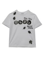 Leaf-Print T-shirt - White - thumbnail