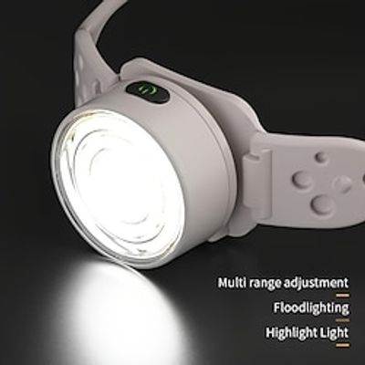 Flashlight and Camping Silicone Headlamp LED Multifunctional Strong Light Headband Lightweight and Portable Living Waterproof Outdoor Adventure Adjustable Lightinthebox