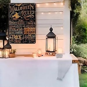 Halloween Posters Halloween Rules Pictures Decorative Fabric Painting For Living Room Pictures No Frame miniinthebox