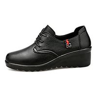 Women's Loafers  Slip-Ons Flat Heel Round Toe Booties Ankle Boots Daily Work PU Solid Colored Wine Yellow Black miniinthebox - thumbnail