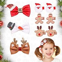 Toddler Girls' School / Outdoor / Christmas Gifts Animal / Cartoon Bow Cotton Hair Accessories MS3397 9-pack miniinthebox - thumbnail