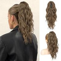 Ponytail Extension Claw Clip Ponytail Extension, Wavy Curly Claw Clip in Ponytail Hair Natural Fake Ponytail Synthetic Hairpiece for Women Lightinthebox