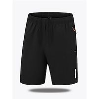 Men's Sweat Shorts Shorts Summer Shorts Elastic Waist Straight Leg Plain Comfort Breathable Short Casual Daily Holiday Sports Fashion Black Blue Lightinthebox - thumbnail
