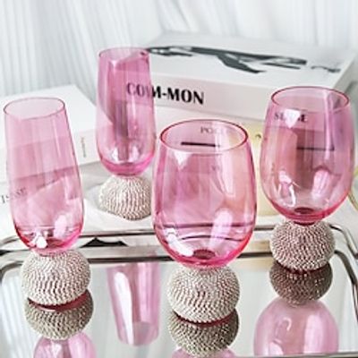 1PCS Wine Glasses Pink Diamond Whiskey Glasses Decorated Tall Wine Glasses Red Wine Glasses Wine Glasses Lightinthebox