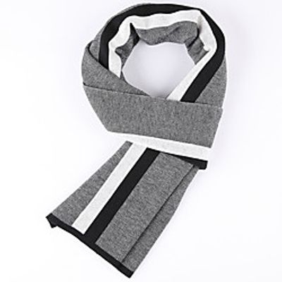Men's Rectangle Scarf Daily As Per Picture Scarf Color Block Lightinthebox