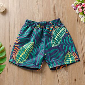 Kids Boys' Shorts Green Graphic Print Active 2-6 Years Lightinthebox