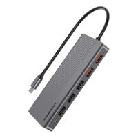 Powerology 12-in-1 HDMI & DP 4K USB-C Hub Ethernet 10Gbps Data Transfer & 100W PD - thumbnail