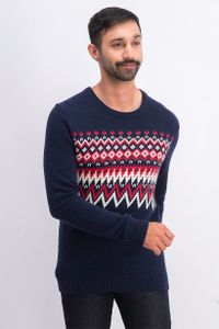 Mens Pullover Sweater  Navy Combo