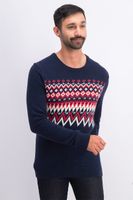 Mens Pullover Sweater  Navy Combo - thumbnail