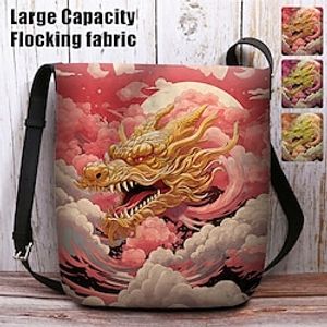 Women's Crossbody Bag Shoulder Bag Polyester Shopping Daily Holiday Print Large Capacity Lightweight Durable Character Pink Purple Orange Lightinthebox