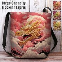 Women's Crossbody Bag Shoulder Bag Polyester Shopping Daily Holiday Print Large Capacity Lightweight Durable Character Pink Purple Orange Lightinthebox - thumbnail