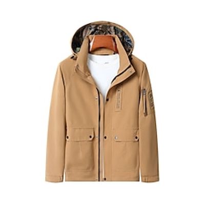 Men's Sport Jacket Work Sports Outdoor Windproof Warm Classic Spring Fall Autumn Solid Color Classic Regular Brown black rice white khaki Jacket Lightinthebox Men's Sport Jacket Work Sports Outdoor Windproof Warm Classic Spring Fall Autumn Solid Color Classic Regular Brown black rice white khaki Jacket Lightinthebox