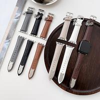 Leather Band Compatible with Apple Watch band 38mm 40mm 41mm 42mm 44mm 45mm 49mm Luxury Adjustable Leather Strap Replacement Wristband for iwatch Ultra 2 Series 9 8 7 SE 6 5 4 3 2 1 Lightinthebox