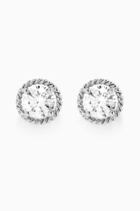 Salasil Earrings with Diamond in 18kt White Gold, Mini