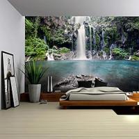 Waterfall River Hanging Tapestry Wall Art Large Tapestry Mural Decor Photograph Backdrop Blanket Curtain Home Bedroom Living Room Decoration Lightinthebox