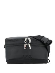 A.P.C. double zipped belt bag - Black