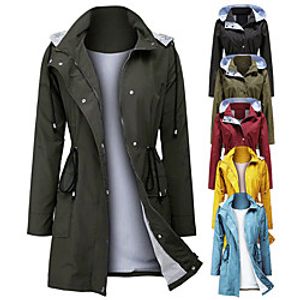 Hiking Jacket Hoodie Jacket Hiking Windbreaker Autumn / Fall Winter Outdoor Thermal Warm Windproof Breathable Camping / Hiking Hunting Fishing Positive red ArmyGreen Purple miniinthebox
