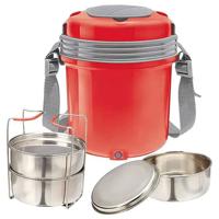 Milton Electron Stainless Steel Tiffin Box Set 1440ml Set Of 4 - Red MT_EC_RD