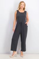 Womens Sleeveless Crew Neck  Graphite - thumbnail