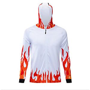 CAWANFLY Men's Hoodie Jacket Fishing Jacket Outdoor Long Sleeve UPF50 UV Protection Quick Dry Waterproof Zipper Lightweight Jacket Top Autumn / Fall Spring Summer Athleisure Fishing Camping  Hiking miniinthebox