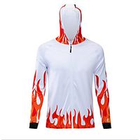 CAWANFLY Men's Hoodie Jacket Fishing Jacket Outdoor Long Sleeve UPF50 UV Protection Quick Dry Waterproof Zipper Lightweight Jacket Top Autumn / Fall Spring Summer Athleisure Fishing Camping  Hiking miniinthebox - thumbnail