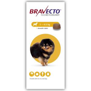 Bravecto For Dogs 2 - 4.5 Kg Tablet 112.5Mg